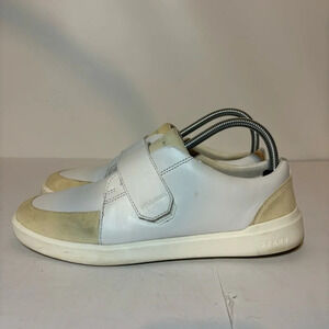Cole Haan Men’s Shoes 9.5 B Monk Strap Leather Sneakers White Crosscourt W21760